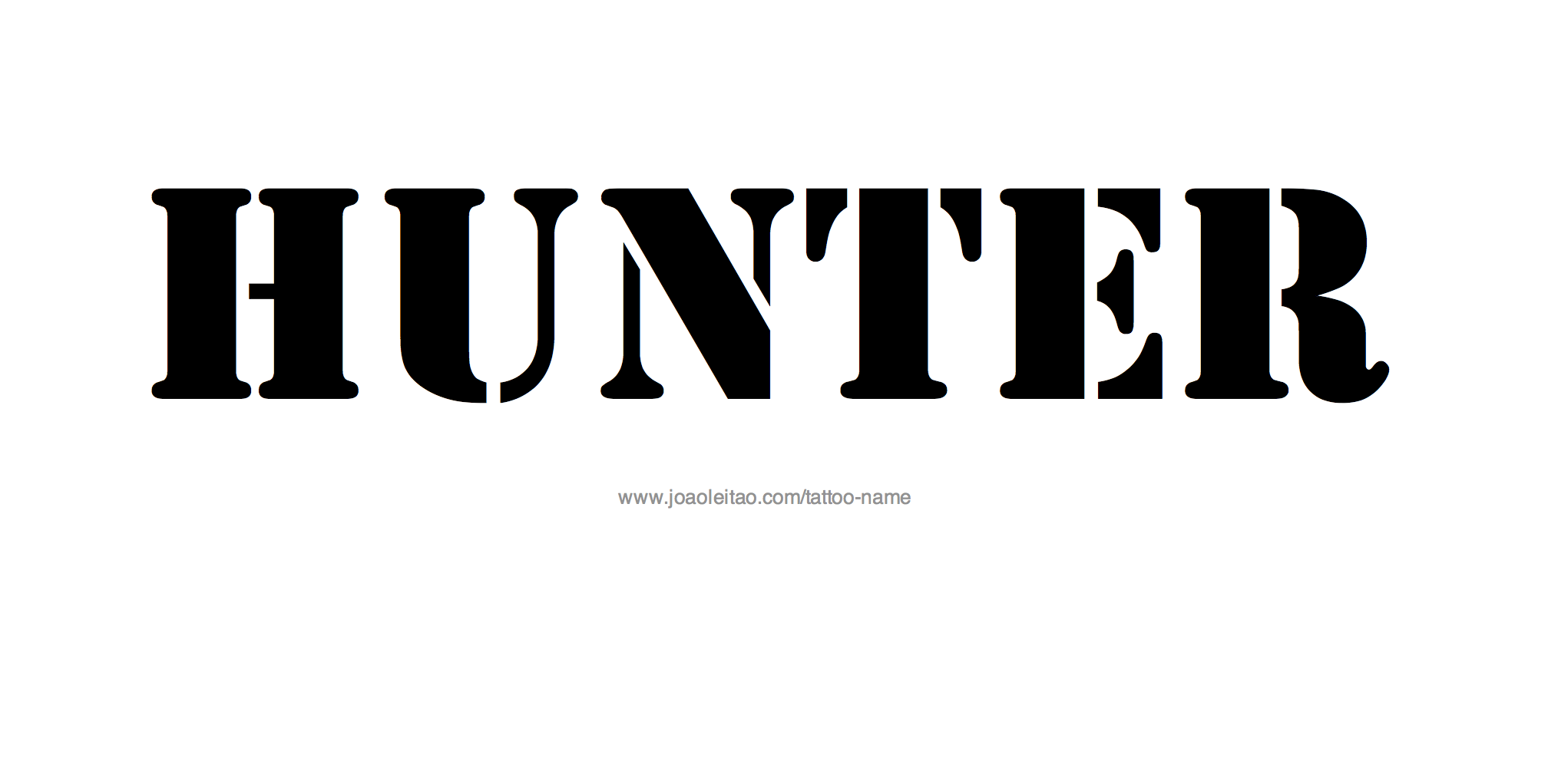 Hunter Name Tattoo Designs